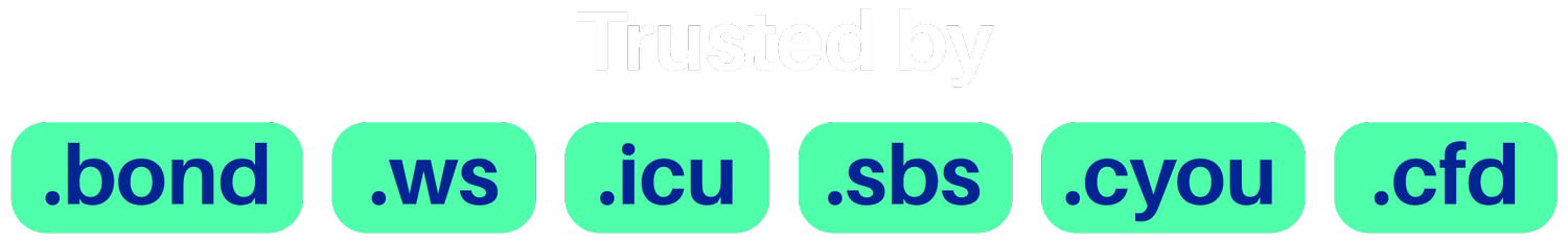 Trusted by .bond .ws .icu .sbs .cyou .cfd